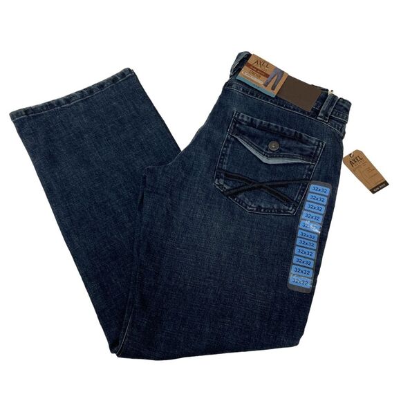T.K. Axel Jeans Men’s 32x32 Blue Denim Slim Bootcut Stretch Flap Pocket Casual - Picture 1 of 12